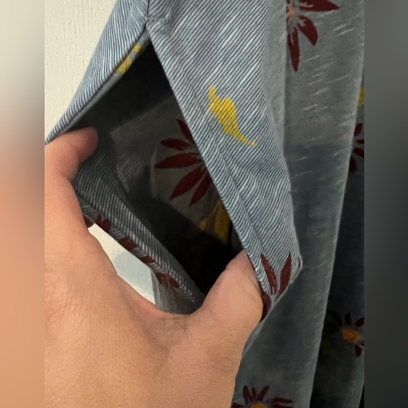 Toad&Co Blue Floral Midi Dress size 1X (M100) - Picture 5 of 12